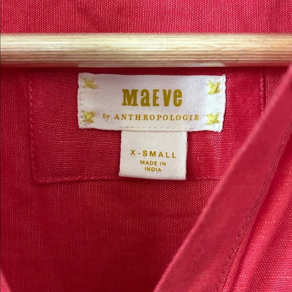 Anthropology Maeve Button down Shirt Linen Edition - Picture 4 of 6